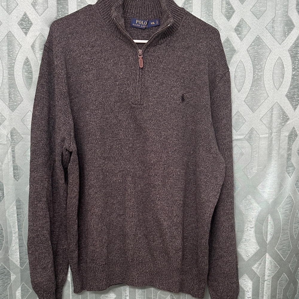 Polo by Ralph Lauren Men's Dark Gray Zip-Up Sweater
